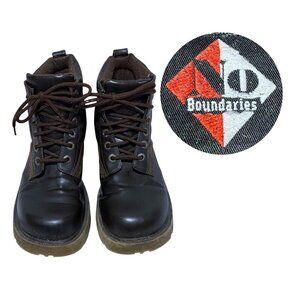 True Vintage No Boundaries Combat Boots Womens 8 Grunge Goth Faux Leather